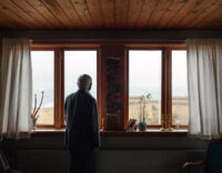 Joan Hendrick, author of the first Faroese dictionary, overlooking the Atlantic from his house in Kirkjabøur, Faroe Islands. March 2016.