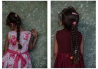 Fatma and Tiktum's hairstyles.
Chibayish, Southern Iraq, May 2019.
